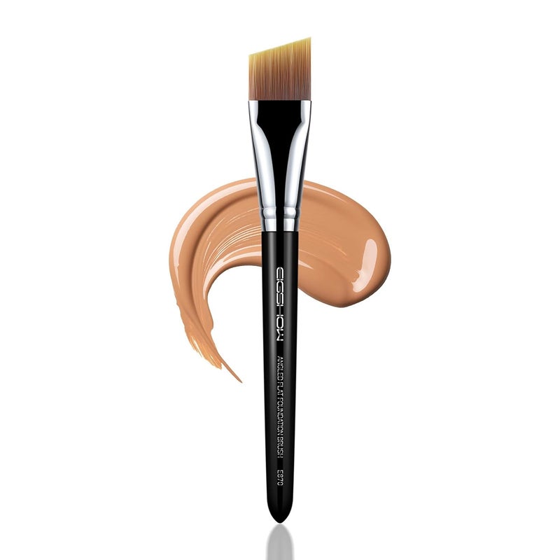 EIGSHOW Flat Foundation Brush, Vegan Synthetic Bristles, Streak Free Application, Face Makeup Brush For Blending Liquid, Cream, Face Mask (E870B) - Image 1